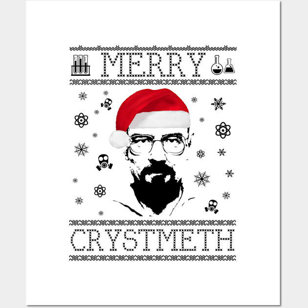 Breaking Bad Heisenberg Merry Chrystmeth Christmas Wall Art by Rebus28